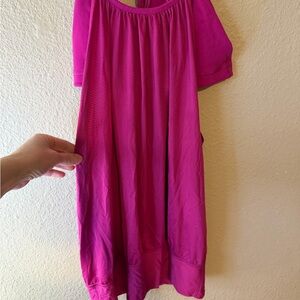 Vibrant Pink LuluLemon Tank with built in bra